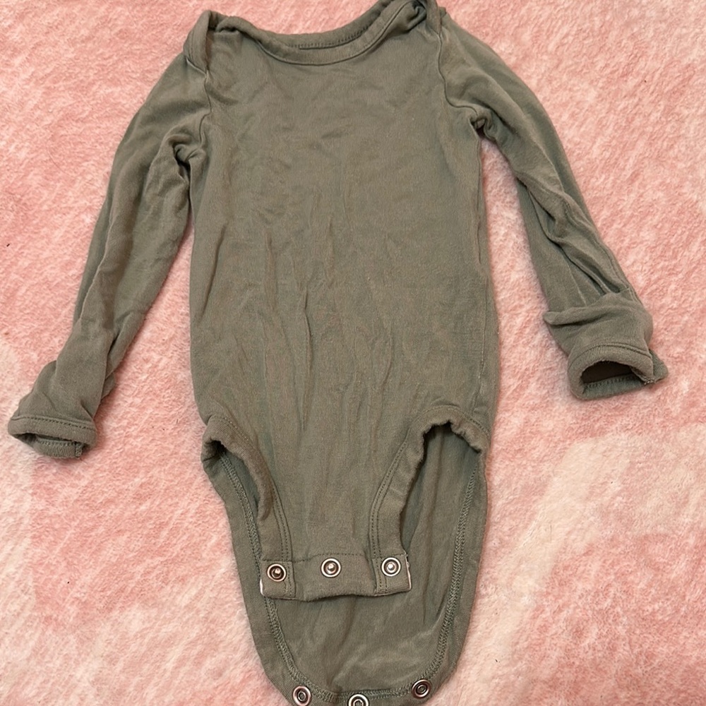Green Long Sleeve Bodysuit for Cooler Days